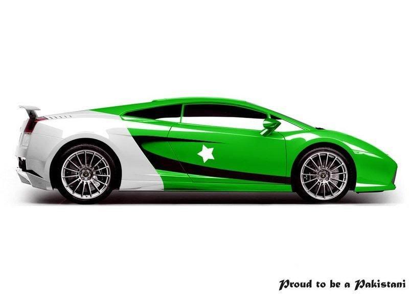 Pakistan Flag Car Pic