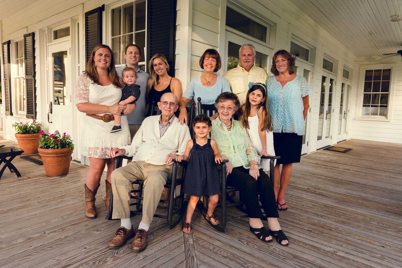 Family Photo Tips from the Pros: Seat Patriarchs and Matriarchs in the middle of a family shot