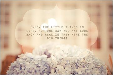 Enjoy The Little Things In Life