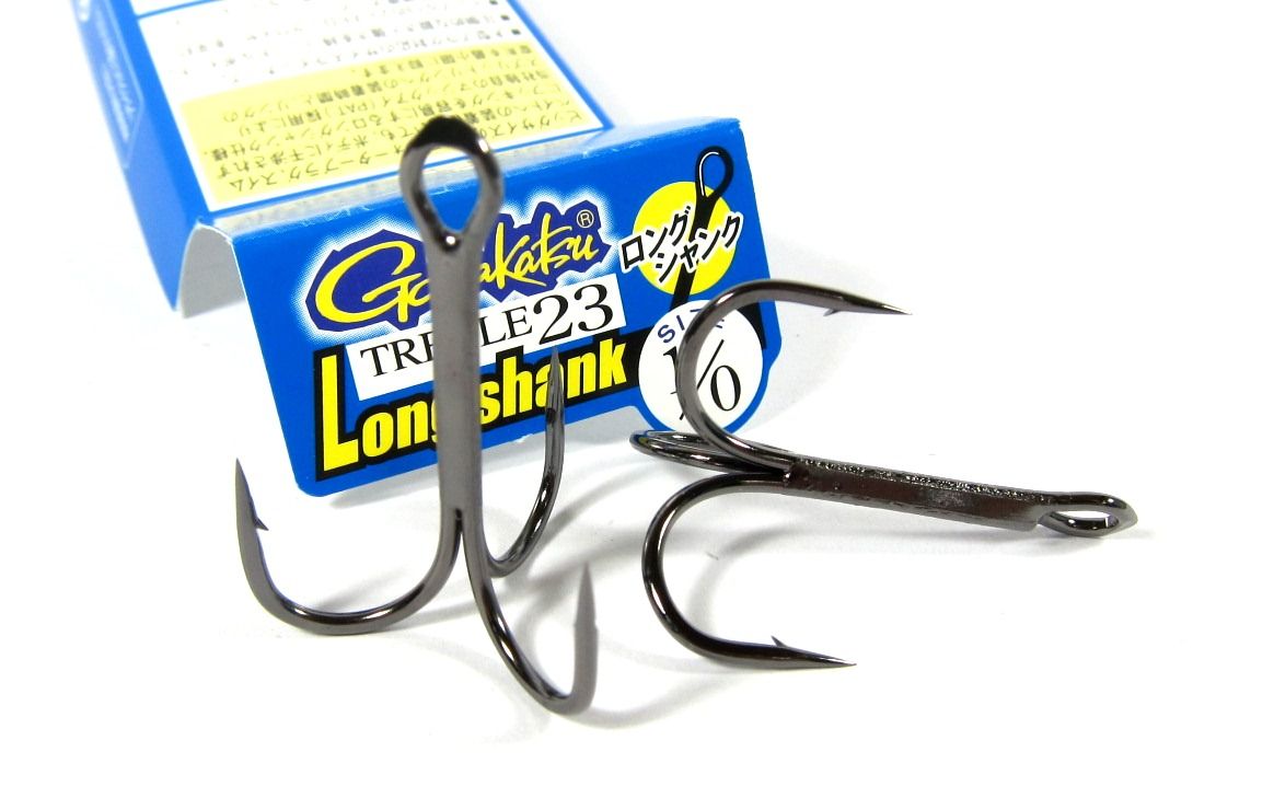 Gamakatsu Treble Hook 23 Long Shank Size 1/0 (1173) eBay