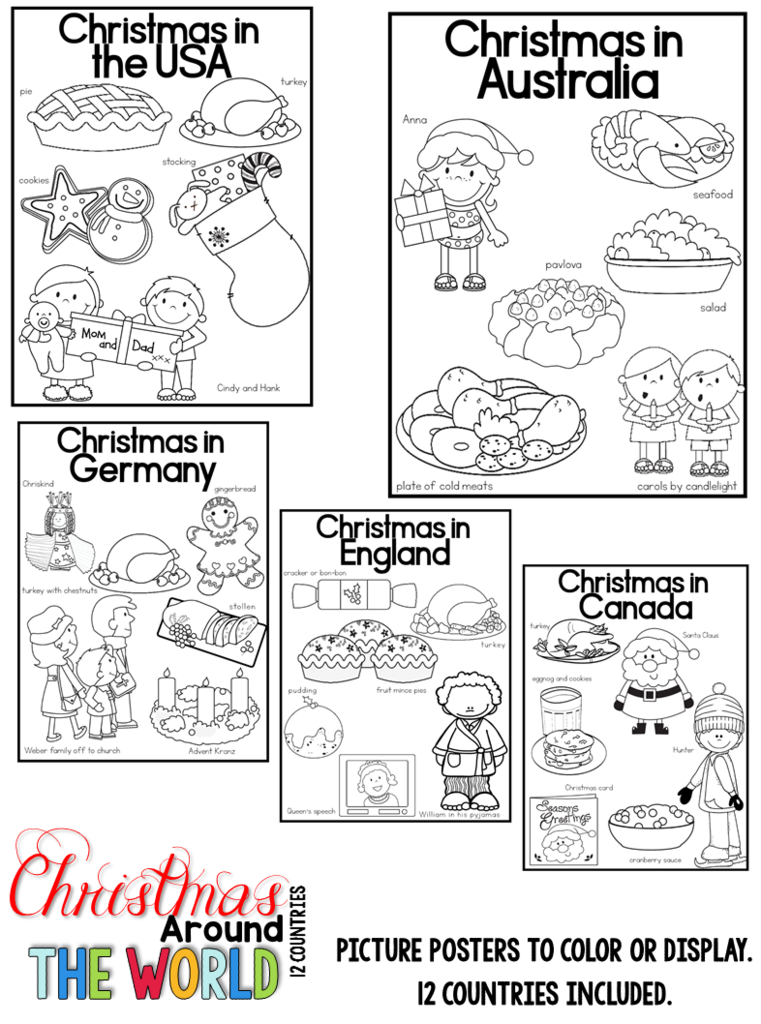 Preschool Christmas Around The World Free Printables Printable Templates