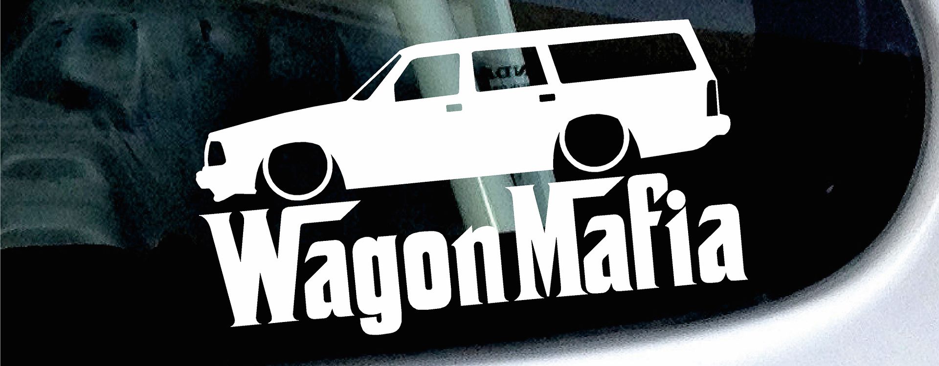 for Volvo V70 T5 station wagon 1st genW38 Lowered WAGON MAFIA sticker