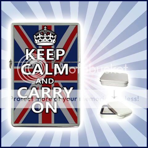 Keep Calm and Carry On british flag cigarette lighter British UK 