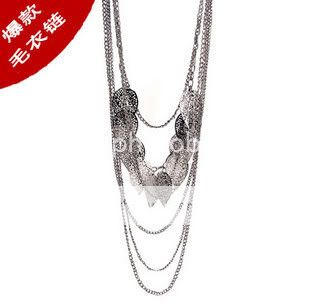 Bohemia Style Leaf Multi layers Fashion Necklace  