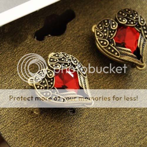 New Arrival Korean Jewelry Wholesale Happy Angel Heart Shining Red 