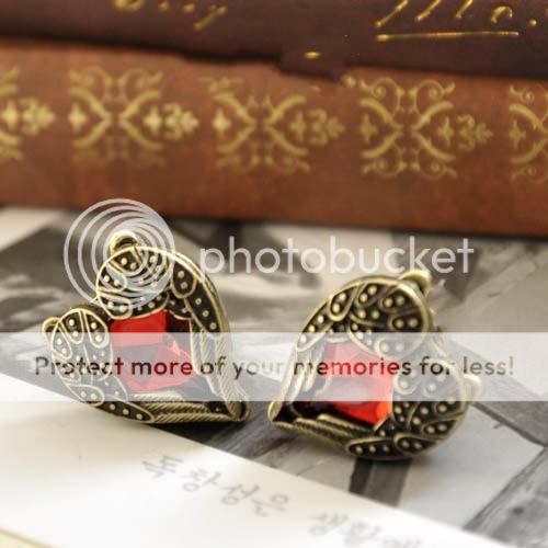 New Arrival Korean Jewelry Wholesale Happy Angel Heart Shining Red 