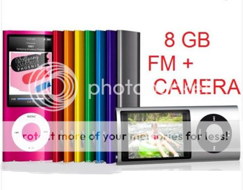 8GB 5th  MP4 MP5 Player FM CAMERA Pink color  