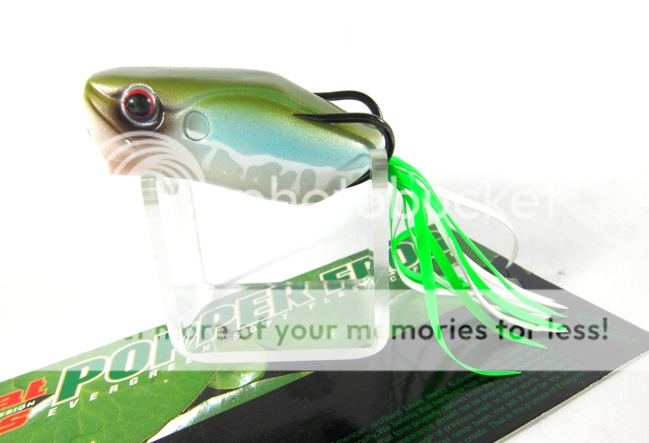 evergreen popper frog soft plastic floating lure 213 maker evergreen