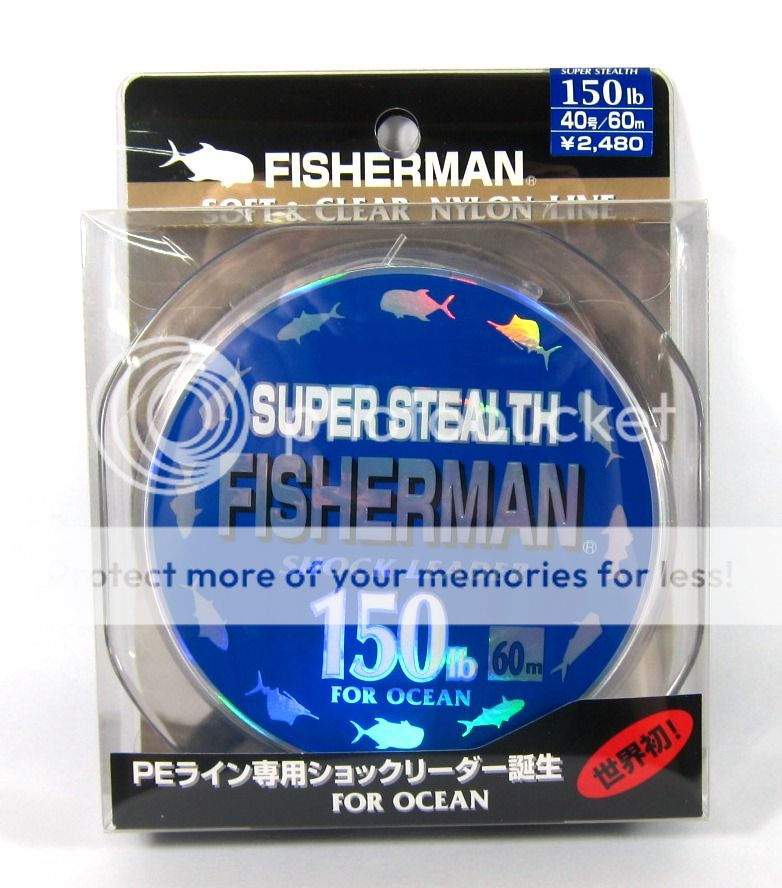 Fisherman Super Stealth Nylon Shock Leader 150 lb x 60 Meter