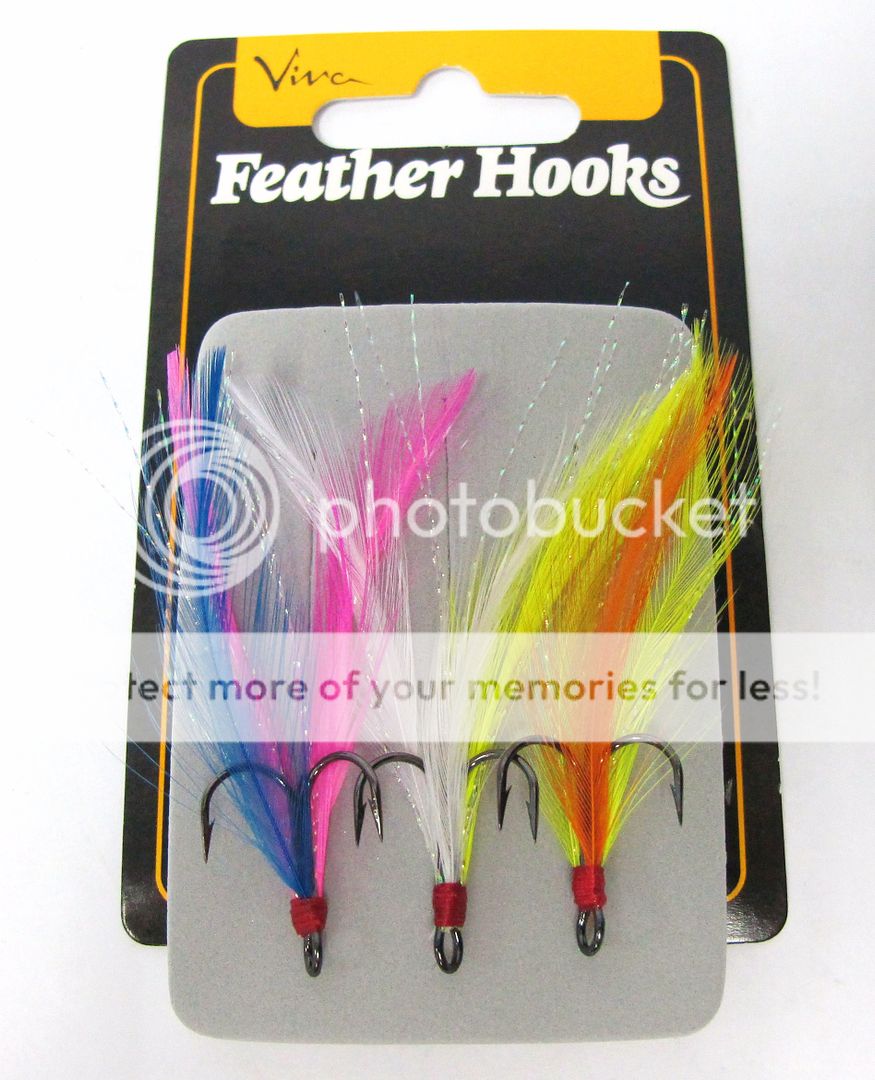Viva Feather Hook Spare Tail Hooks for Bass Size 6 FH1