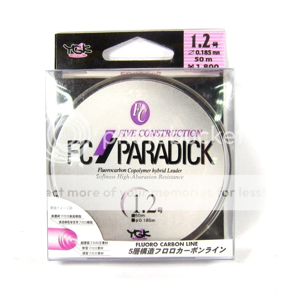 YGK Paradick Fluorocarbon Leader Line 50m No. 1.2   5 lb