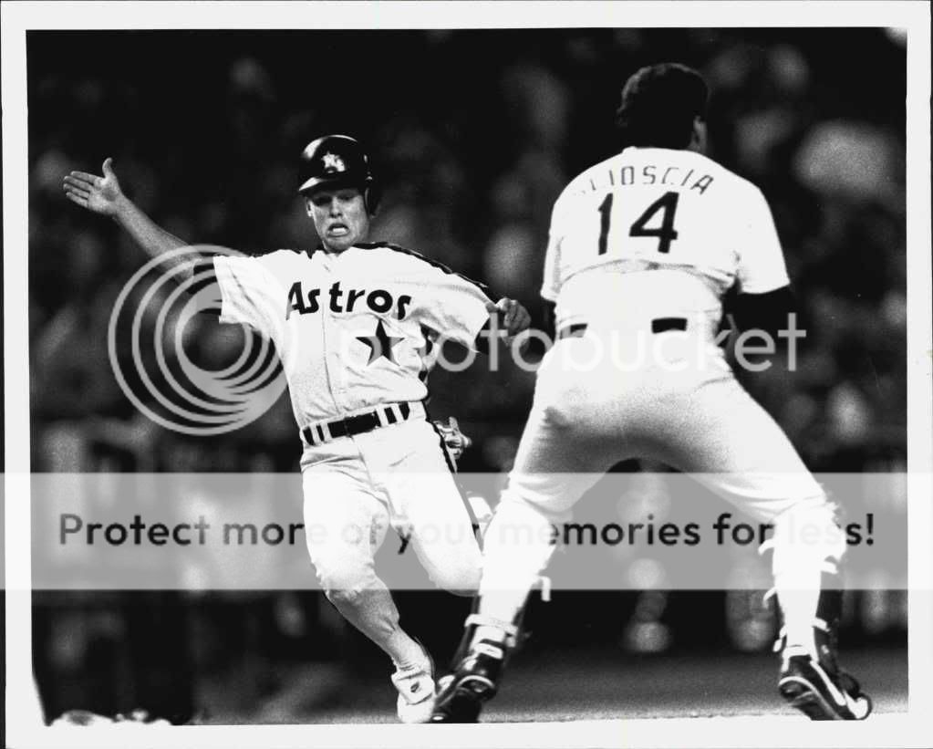 Houston Astros 1990 de Bill Doran que vienen en a foto de la tecla de 